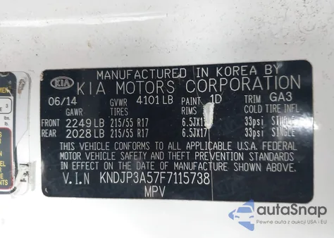 2015 Kia Soul + из США, поврежденный, VIN KNDJP3A57F7115738